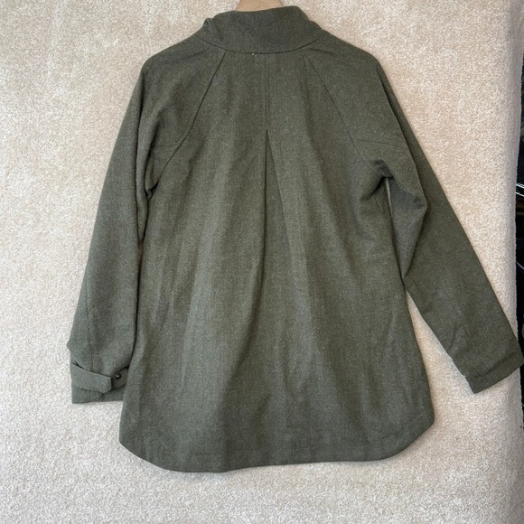 Columbia Wool Blend Jacket Womens Size Medium Green Mid-Weight Lined - Picture 8 of 8